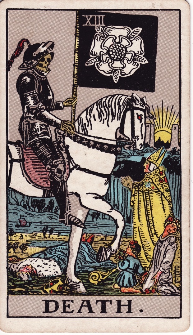 Death tarot card from the classic 1909 deck