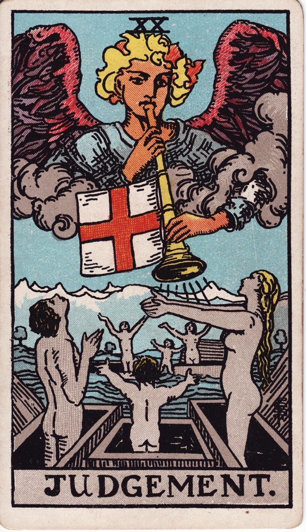 Judgement tarot card from the classic 1909 deck